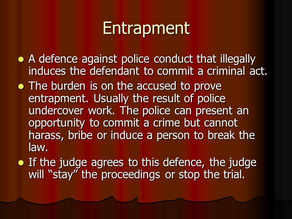 Why might an accused bring a defence? Why might an accused bring a defence?